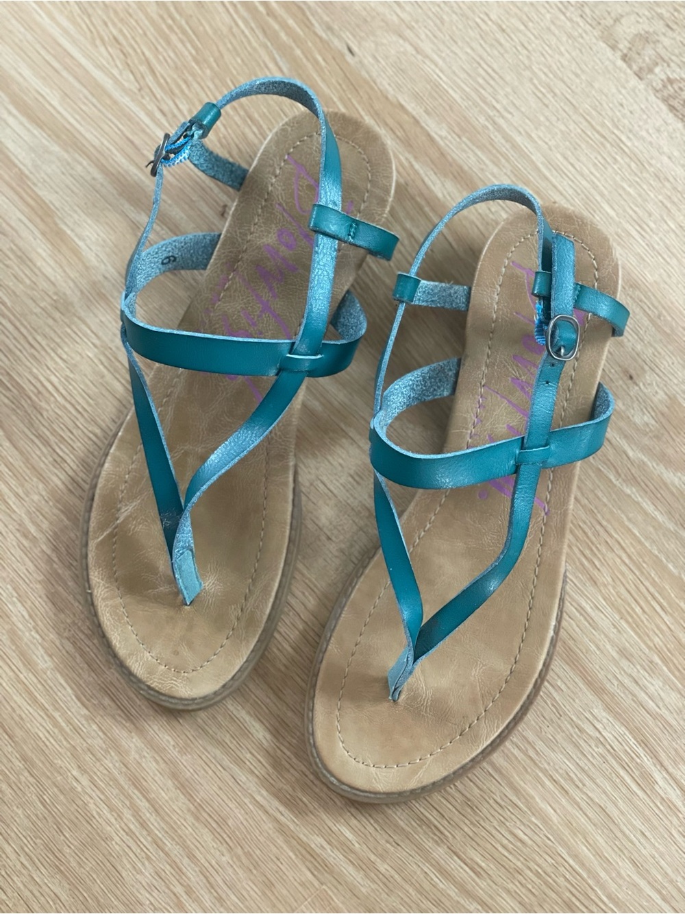 Blowfish Teal Strappy Casual Sandals